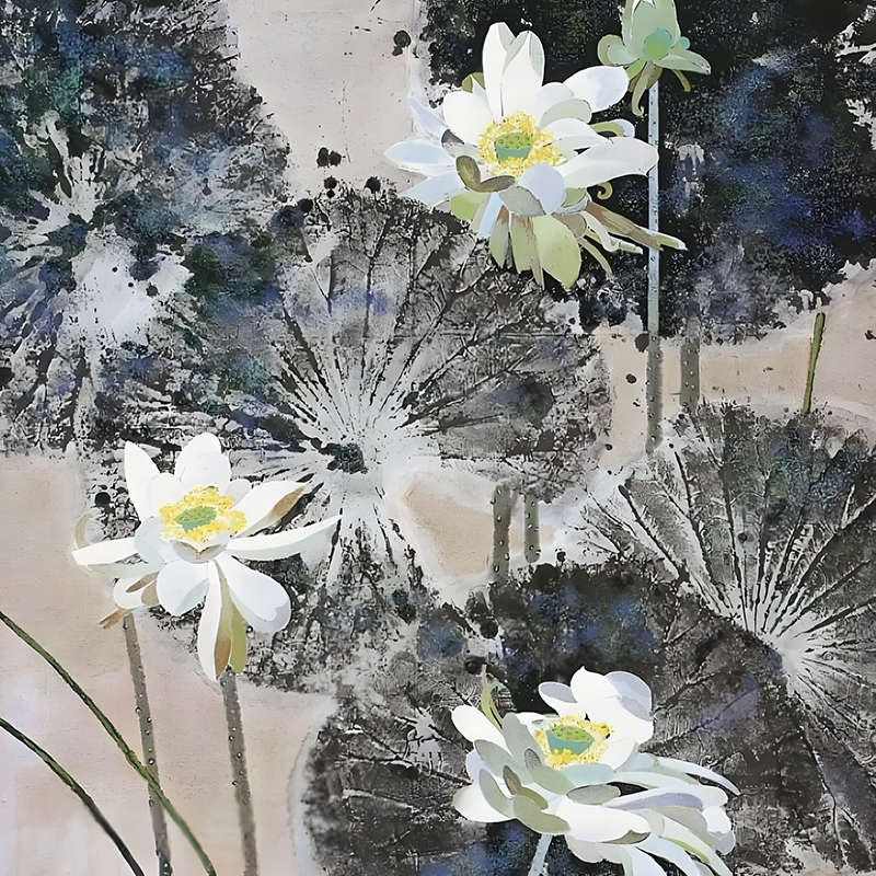 【白荷鹬鸟图】