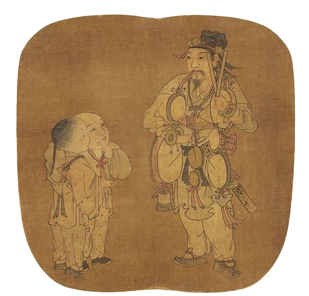 【杂技戏孩图】