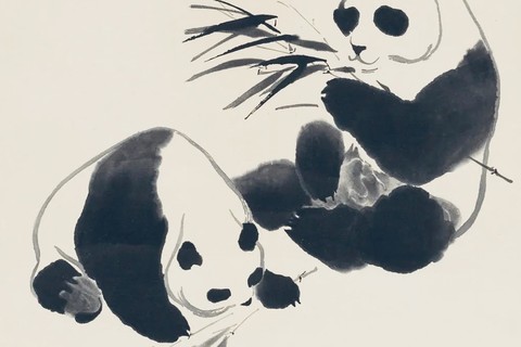 【双熊猫图】