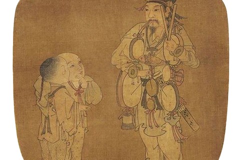 【杂技戏孩图】